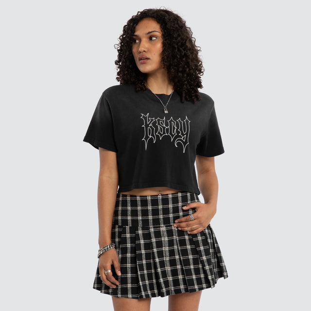 Ice Crop Tee Sunbleached Black
