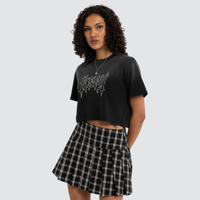 Ice Crop Tee Sunbleached Black
