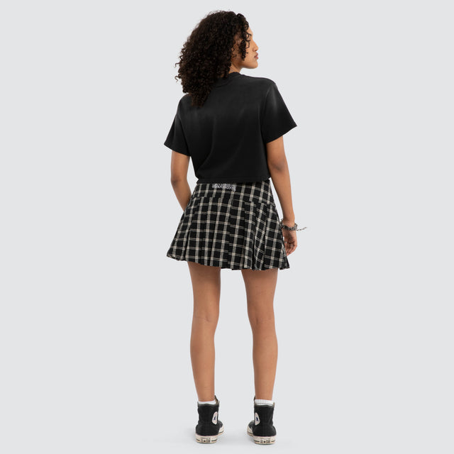 Ice Crop Tee Sunbleached Black