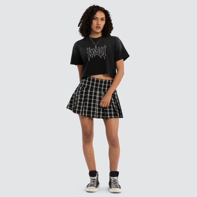 Ice Crop Tee Sunbleached Black