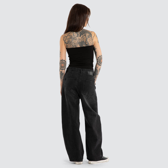 Biting Bandeau Top Jet Black