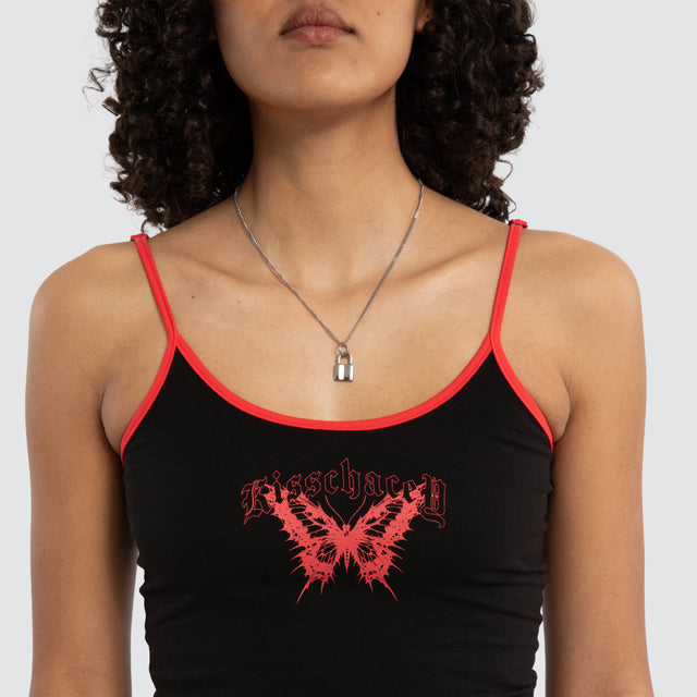 Lycoris Crop Cami Jet Black