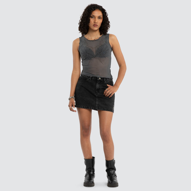 Heartbreaker Mesh Tank Asphalt