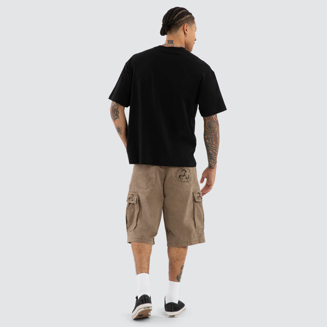 Model wears Marked Street Tee Jet Black T-Shirts Black – image 2