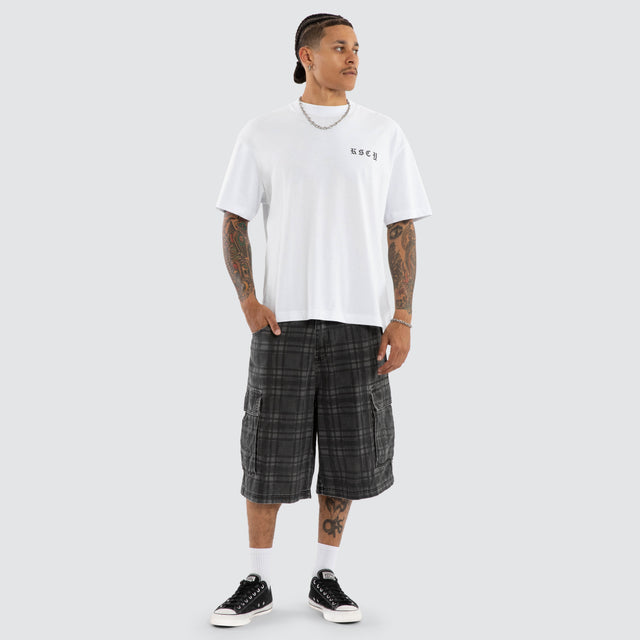Model wears Marked Street Tee Optical White T-Shirts White – image 3