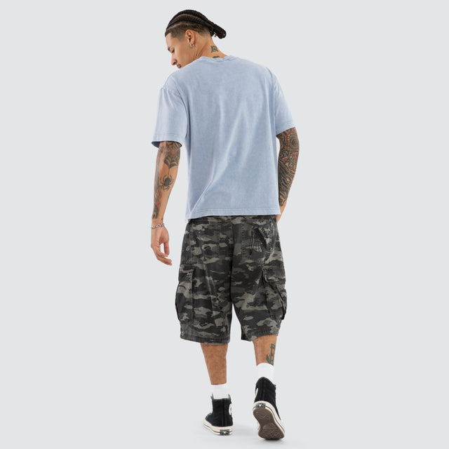 Model wears Marked Street Tee Snow Allure T-Shirts Grey – image 2