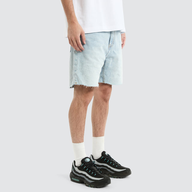 KS5 Slim Denim Shorts Sunbleached Blue