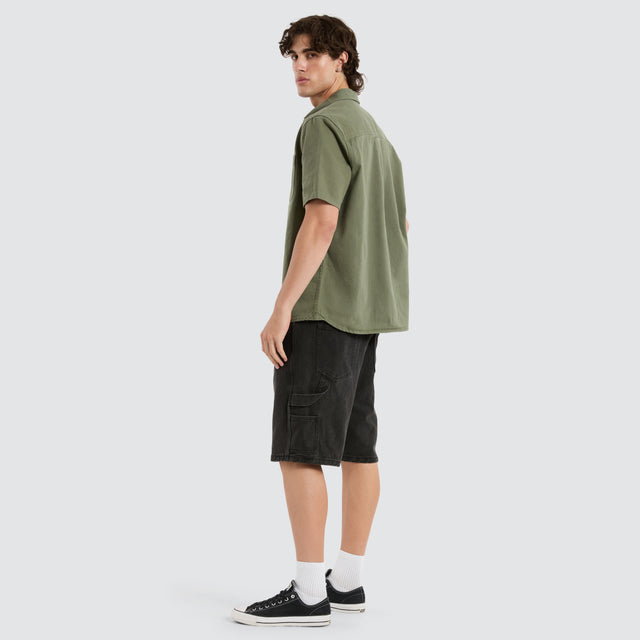 Lee Worker Short Sleeve Shirt Green