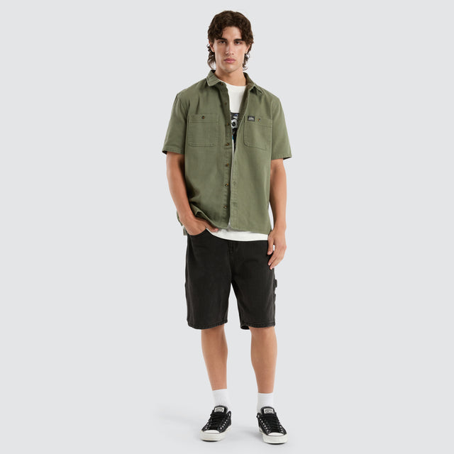 Lee Worker Short Sleeve Shirt Green