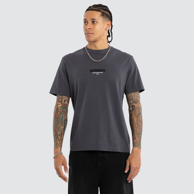 Vinyl Retro Tee Charcoal