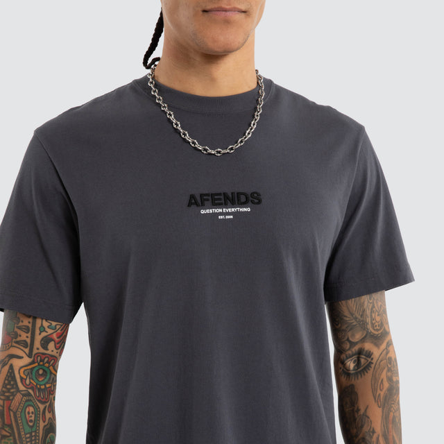 Vinyl Retro Tee Charcoal