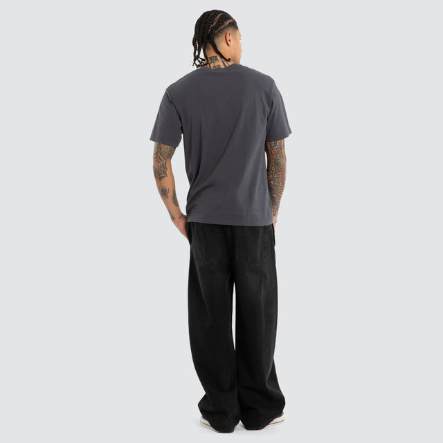 Vinyl Retro Tee Charcoal