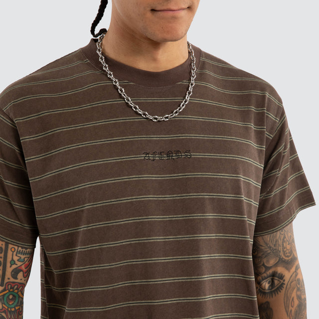 Eureka Boxy Tee Coffee Stripe