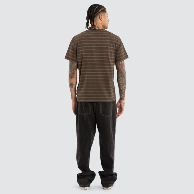 Eureka Boxy Tee Coffee Stripe