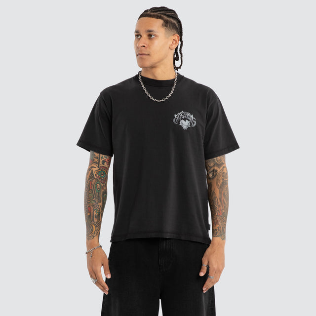 Scorpius Heavyweight Box Tee Stone Black