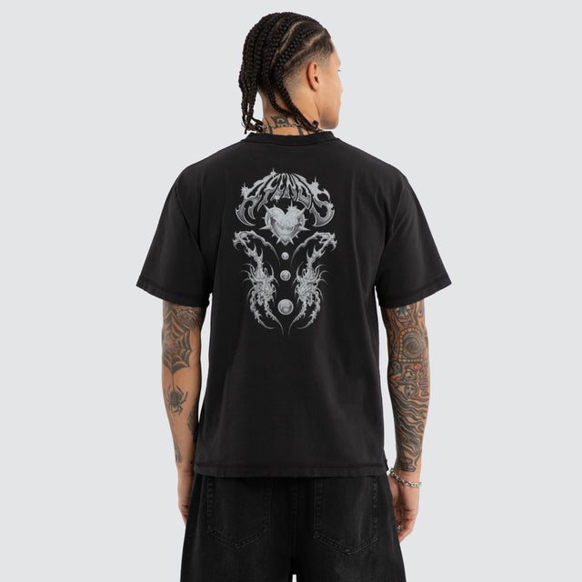 Scorpius Heavyweight Box Tee Stone Black