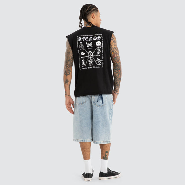 Spiritual Heavyweight Muscle Tee Stone Black