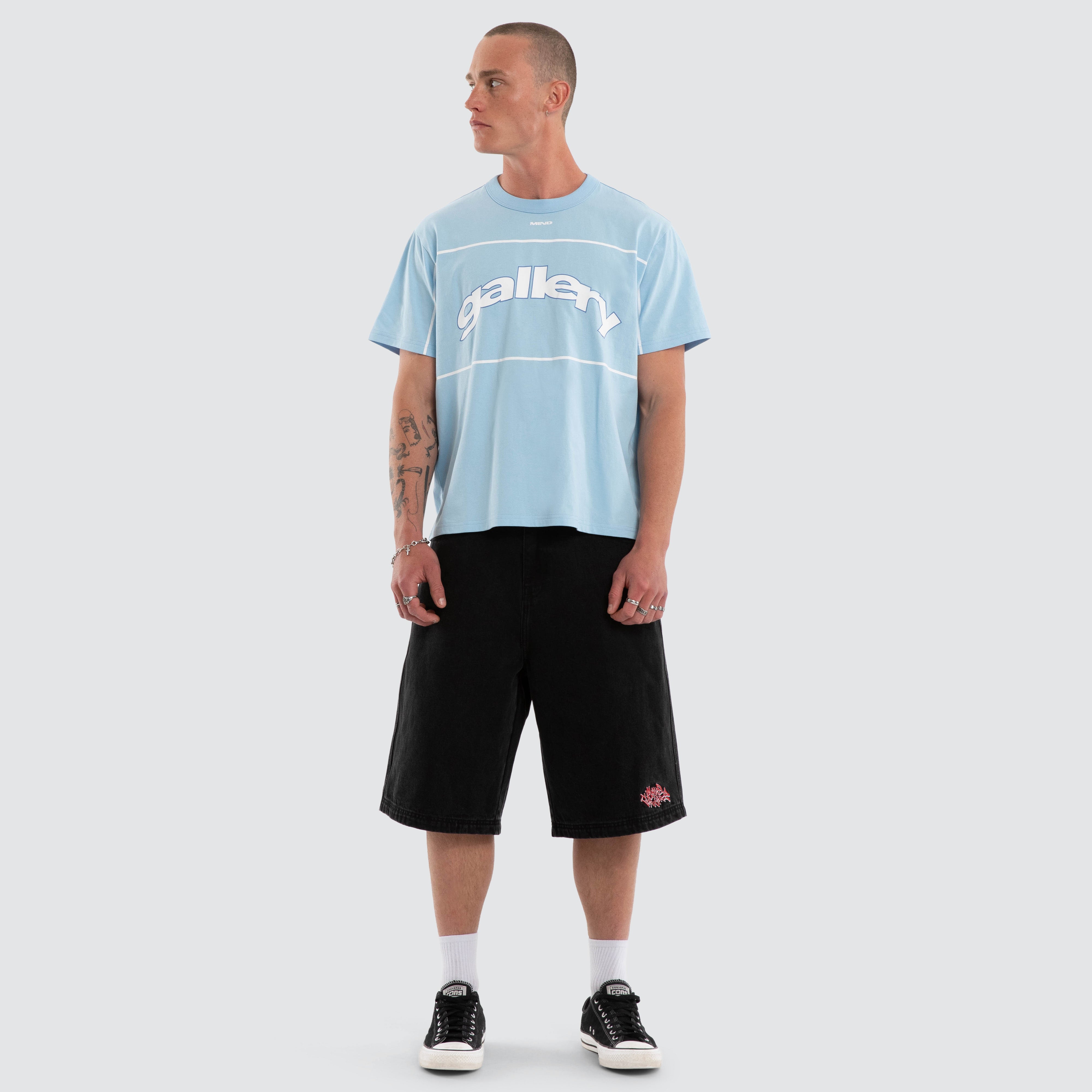 Mind Gallery Rush Longline Jorts in Black | Neverland Store