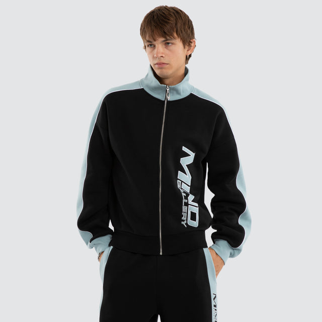 Audeo Track Zip Jacket Jet Black/Arona Teal