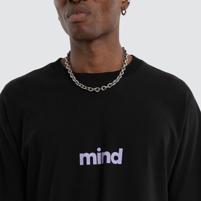Hours Batwing Tee Jet Black
