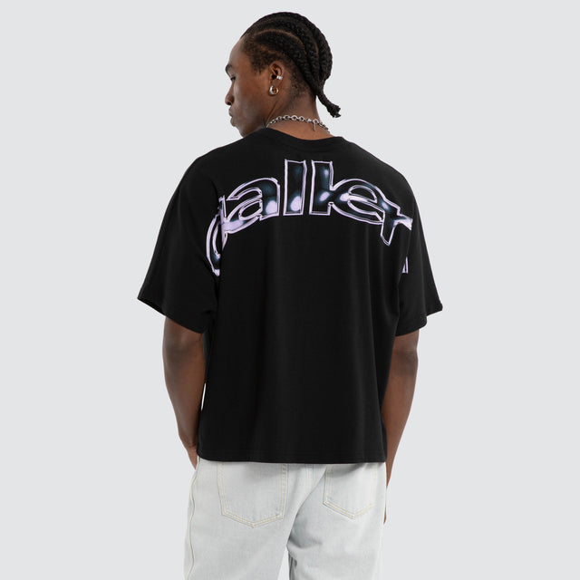 Hours Batwing Tee Jet Black