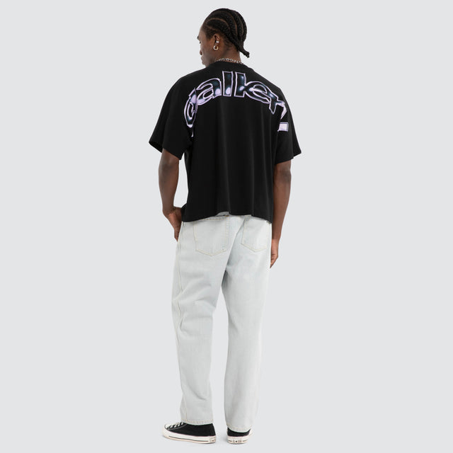 Hours Batwing Tee Jet Black