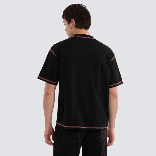Woozy Street Tee Jet Black