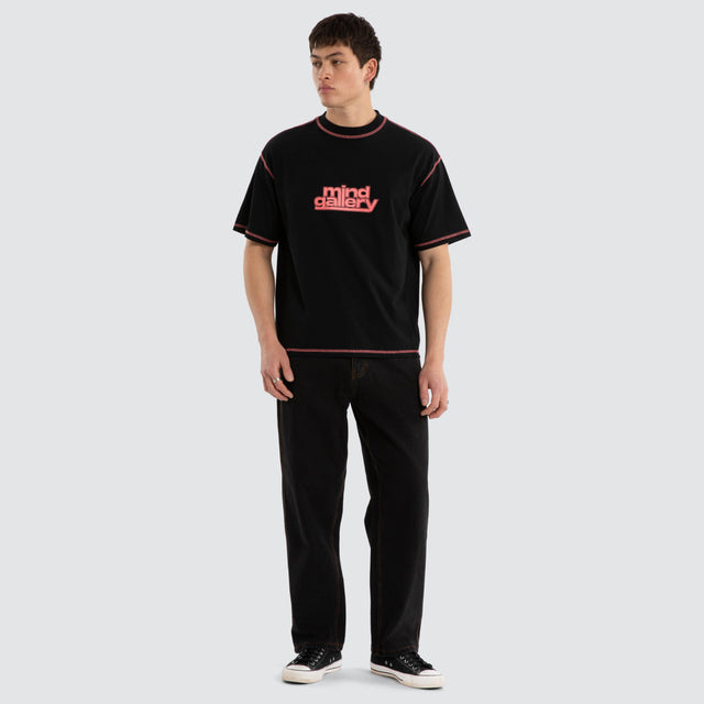 Woozy Street Tee Jet Black