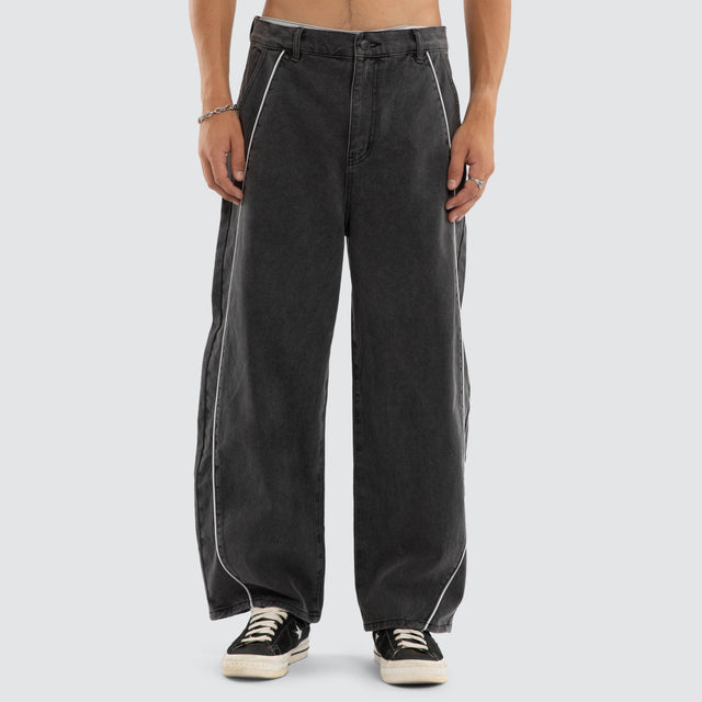 M1 Balloon Jeans Washed Grey