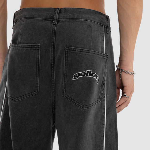 M1 Balloon Jeans Washed Grey