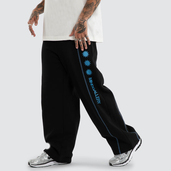 【最終価格】TRACK PANT everyone (BLACK)M size Mind Gallery Stitch Tracksuit Pants in Black | Neverland Store