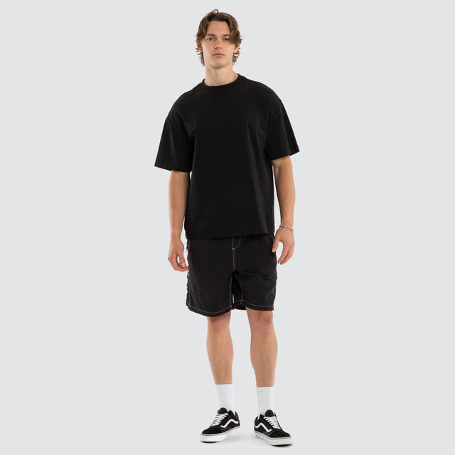 Subject Panel Beach Short Black