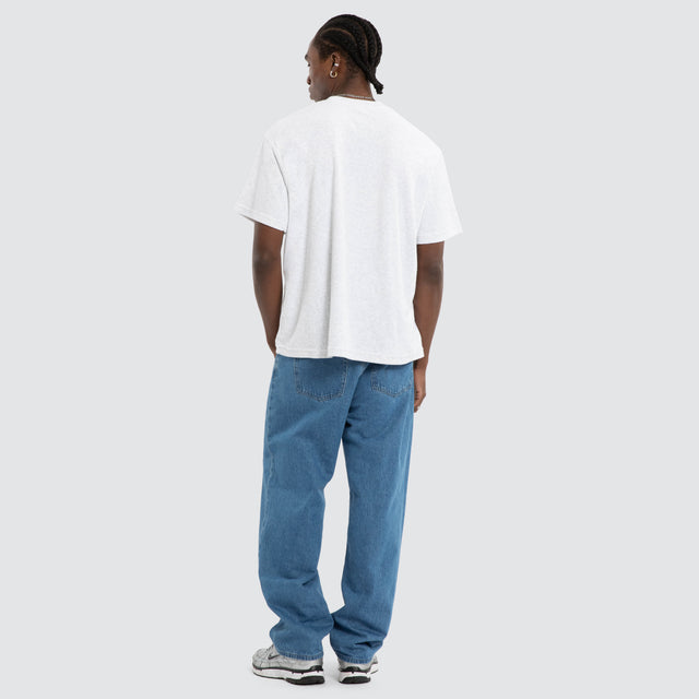 Pile Fabric Short Sleeve Pocket Tee Ash Grey
