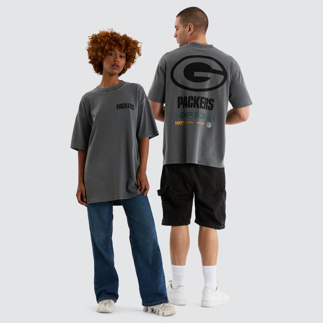 Green Bay Packers NFL Box Fit Tee Pigment Charcoal