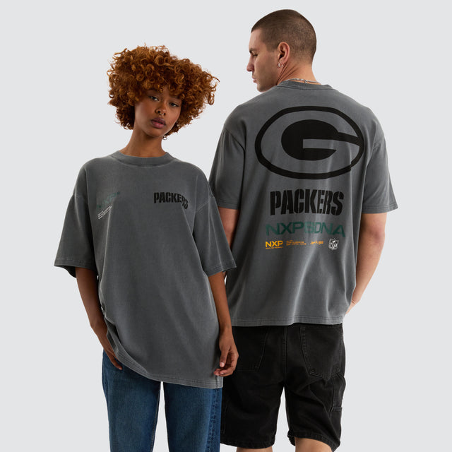 Green Bay Packers NFL Box Fit Tee Pigment Charcoal