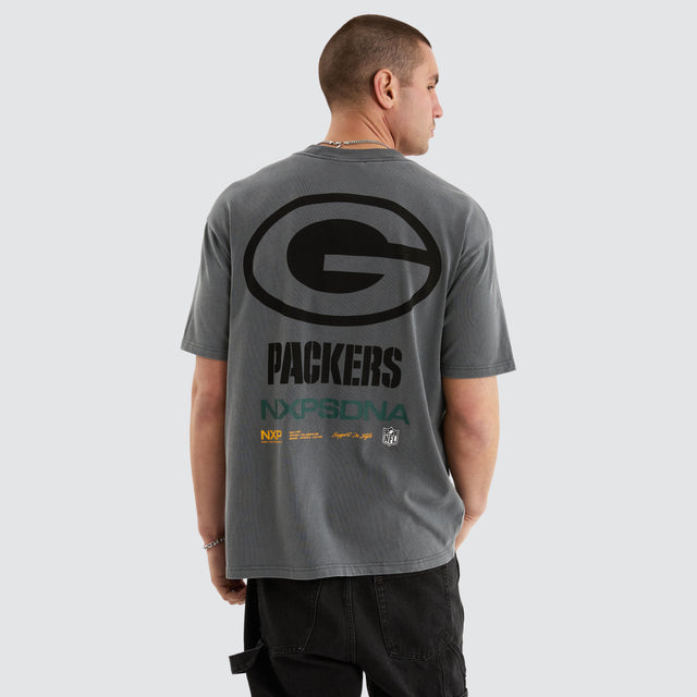 Green Bay Packers NFL Box Fit Tee Pigment Charcoal