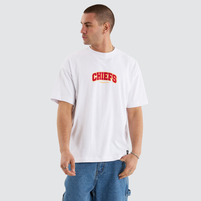 Kansas City Chiefs NFL Logo Raptor Tee White