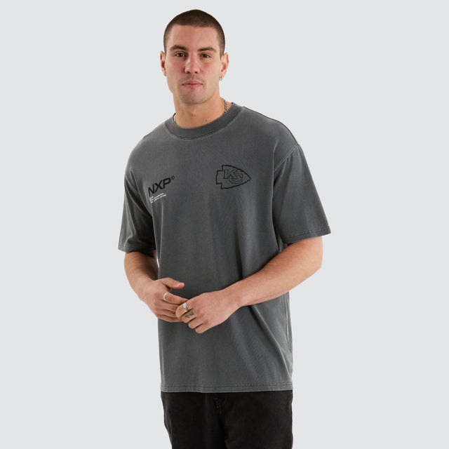 Kansas City Chiefs NFL Box Fit Tee Pigment Charcoal