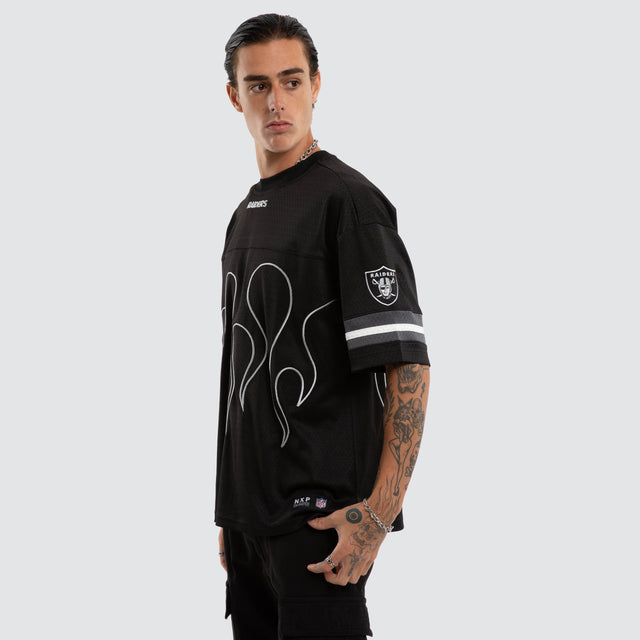 Las Vegas Raiders NFL Dark Flame Tee Jet Black