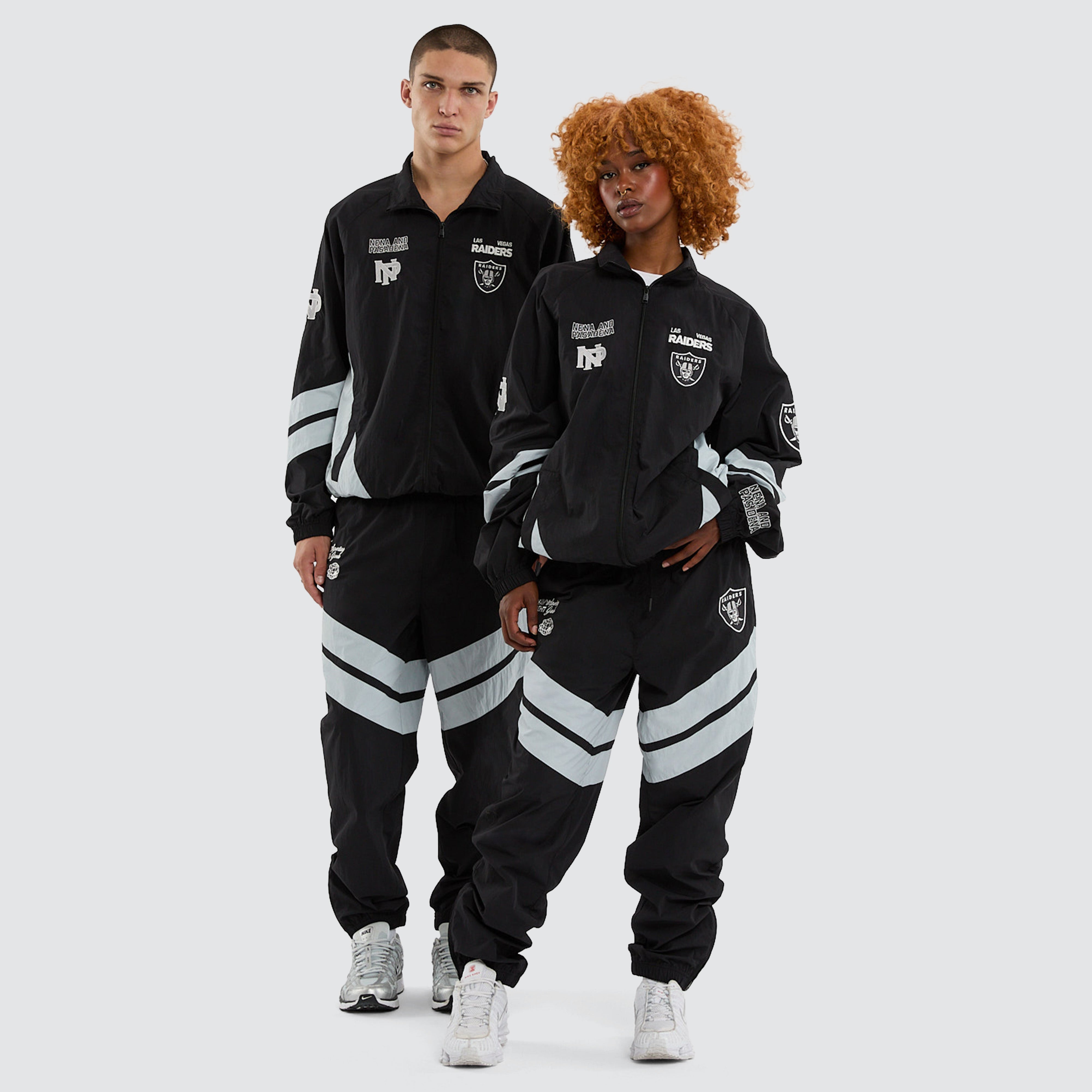 NXP x NFL Las Vegas Raiders Racing Jacket in Black/Silver