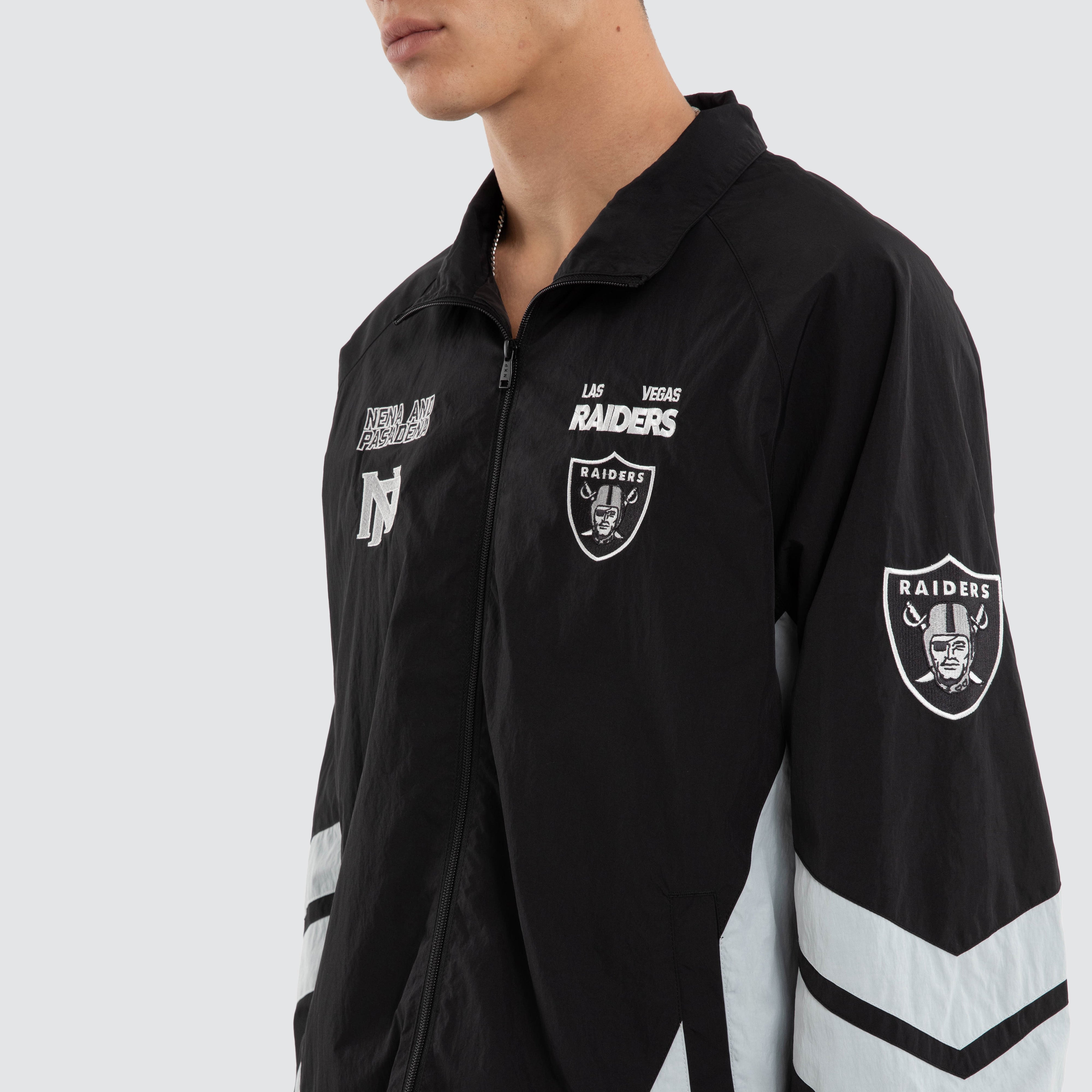 NXP x NFL Las Vegas Raiders Racing Jacket in Black/Silver