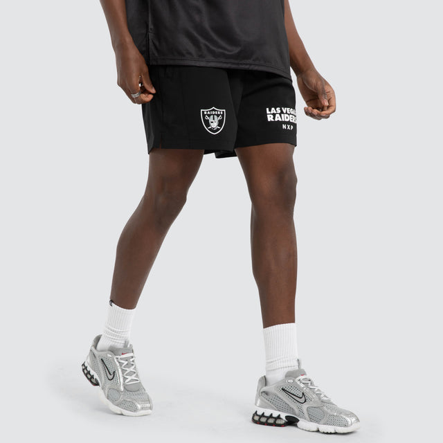 Model wears Las Vegas Raiders NFL Contract Short Jet Black Nena and Pasadena NFL Black – image 6