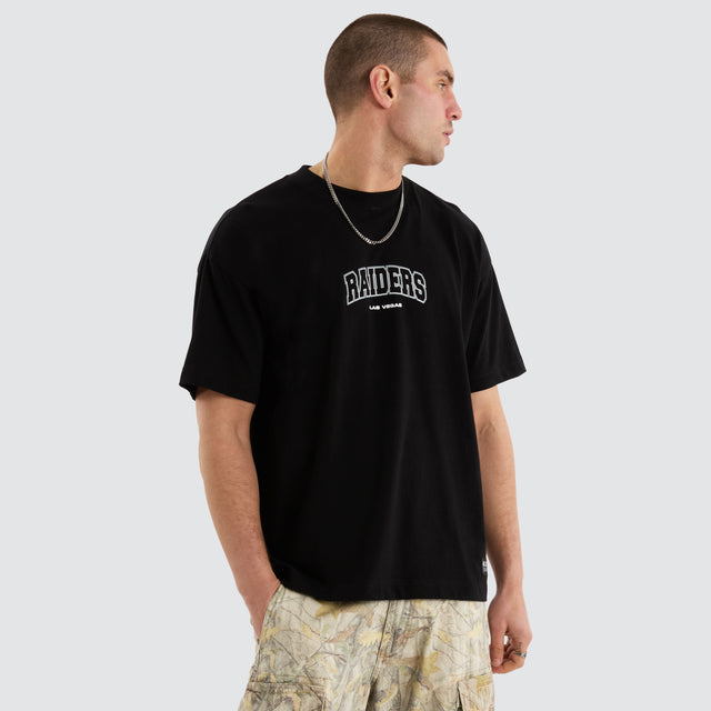 Las Vegas Raiders NFL Logo Raptor Tee Jet Black