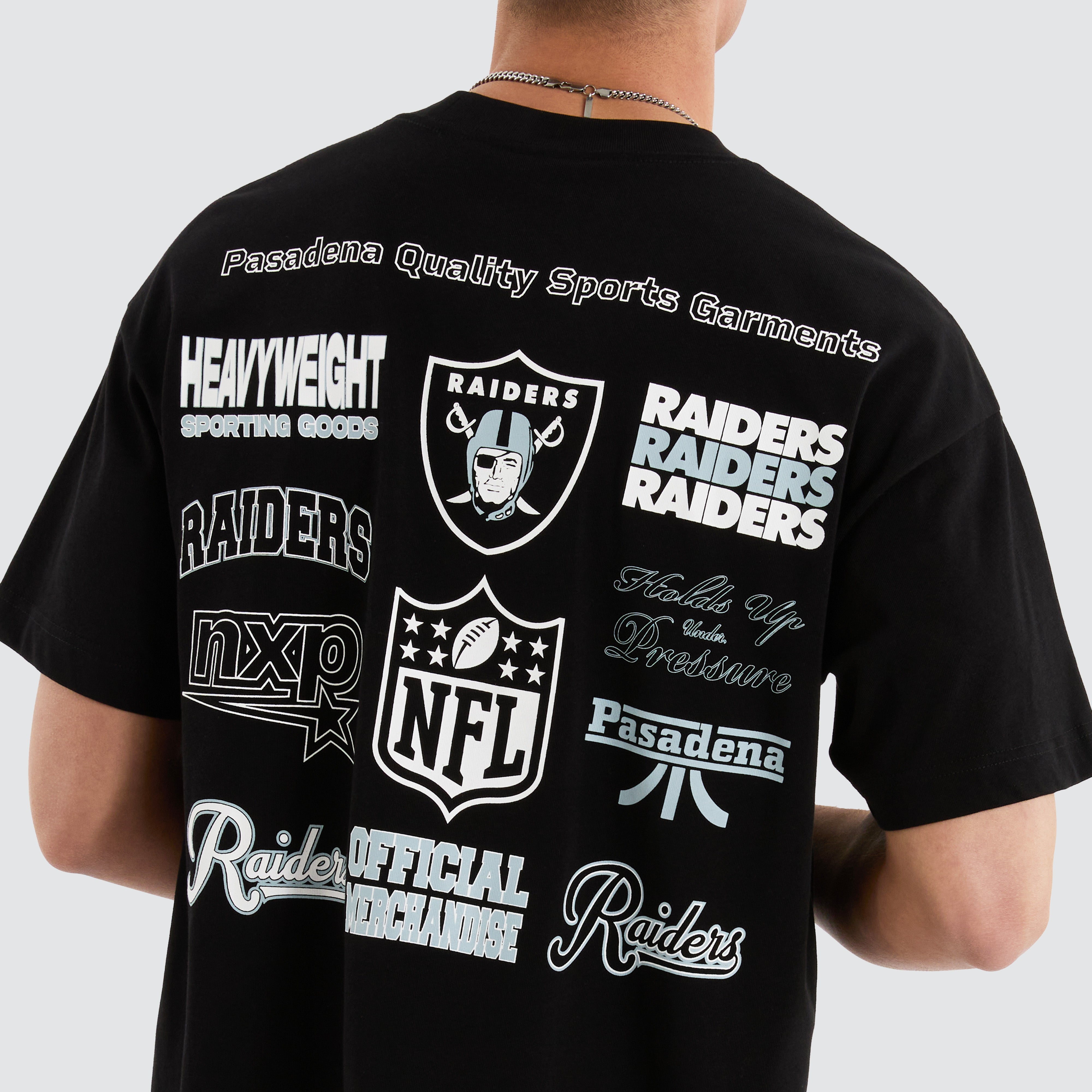 激安！特価品 NXP x NFL Las Vegas Raiders Logo Raptor Tee in Black シャツ