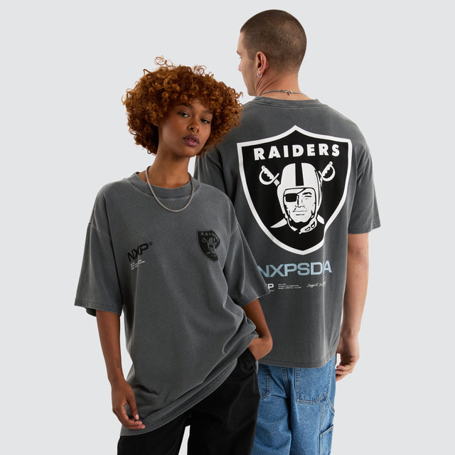 Las Vegas Raiders NFL Box Fit Tee Pigment Charcoal