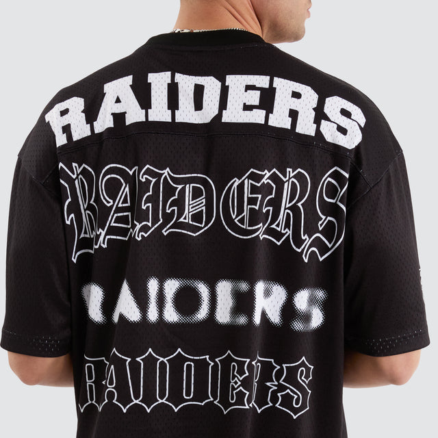 Las Vegas Raiders NFL Mesh Jersey Tee Jet Black