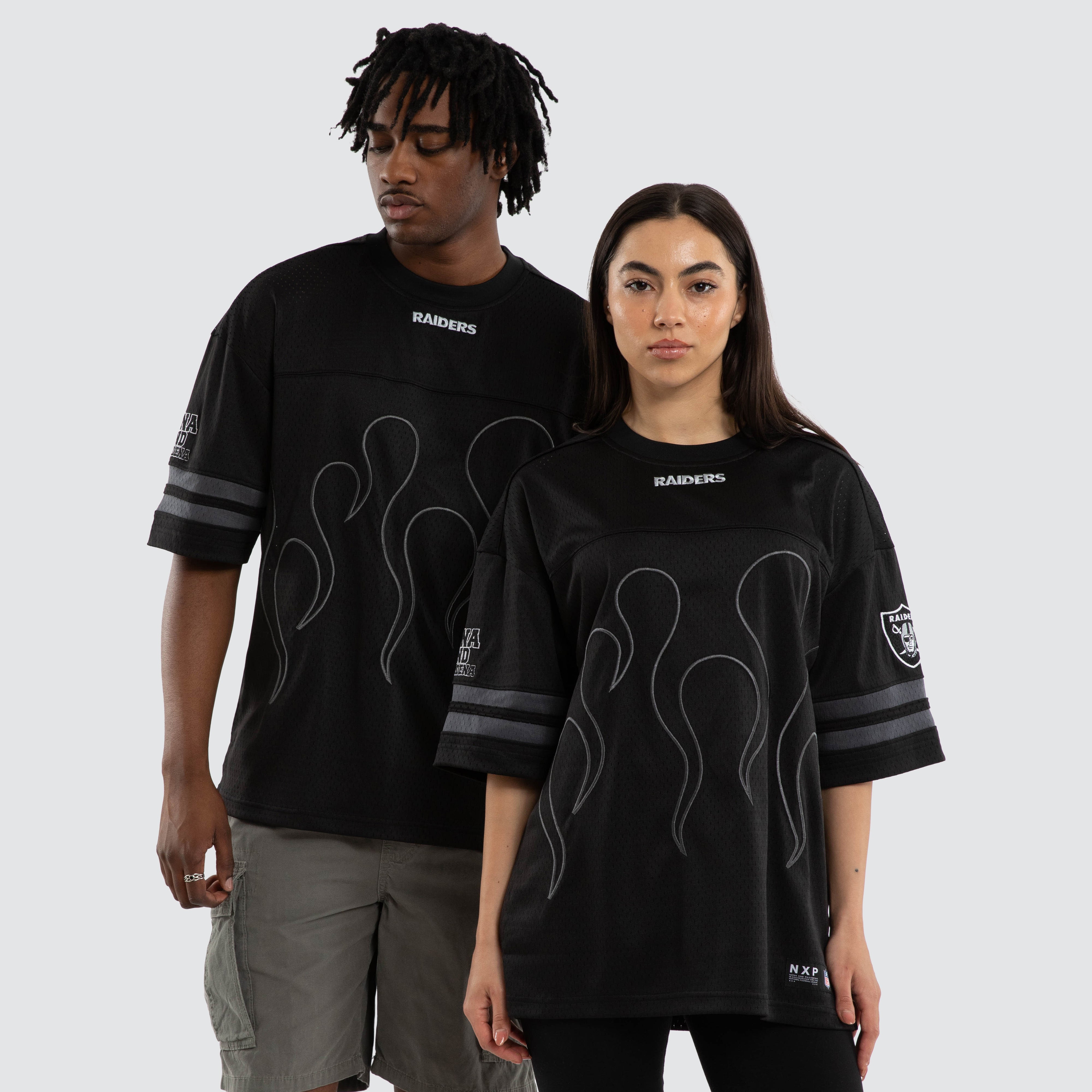 NXP X NFL Las Vegas Raiders NFL Dark Flame Tee in Black