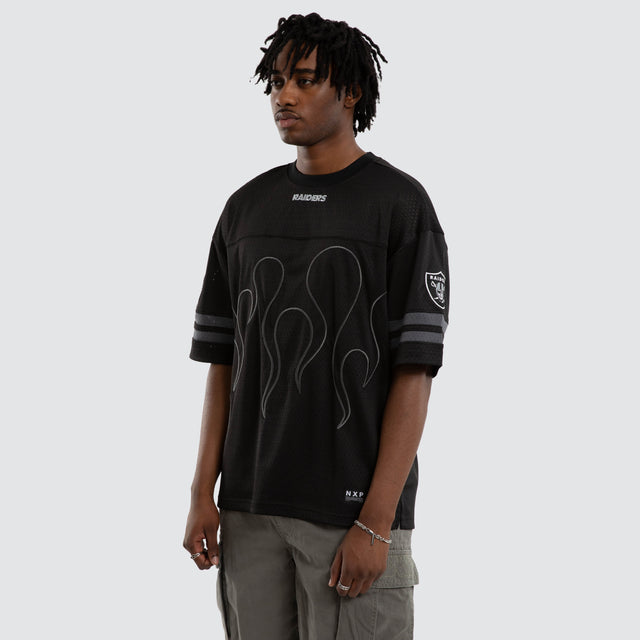 Las Vegas Raiders NFL Dark Flame Tee Black/Black