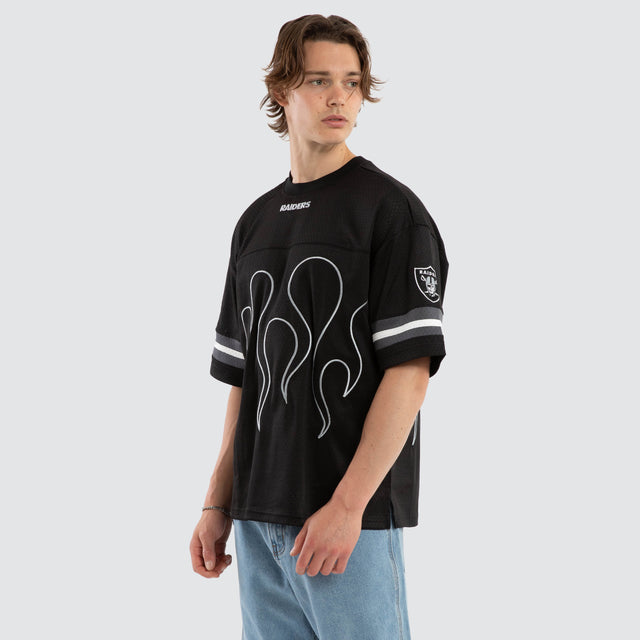Las Vegas Raiders NFL Dark Flame Tee Jet Black