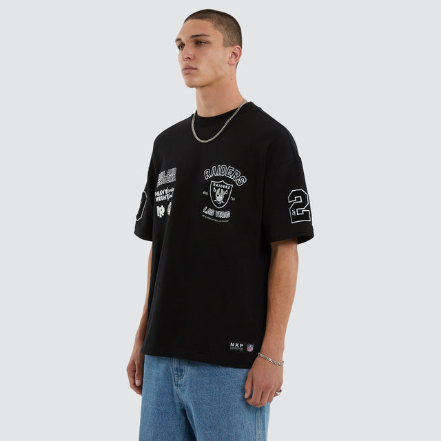 Las Vegas Raiders NFL Founded Loopback Tee Jet Black